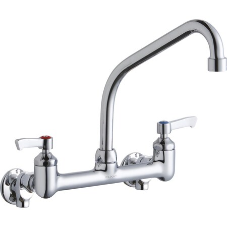 Elkay Elkay Wall Mnt 8In, Ha 8In Spt, Lvr Hndl, 2In, Shut Off Chrome LK940HA08L2S